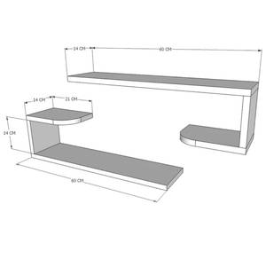 Nhà máy OEM mộc mạc tường dày công nghiệp tự nhiên trang trí Organizer lưu trữ trang trại trang trí mộc mạc bằng gỗ Zig Zag tường kệ - Product Image 5