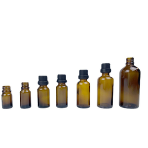 Proveedor OME botella de vidrio ámbar vacía personalizada para aceite esencial 5ml 10ml 15ml 20ml 30ml 50ml 100ml - Product Image 1