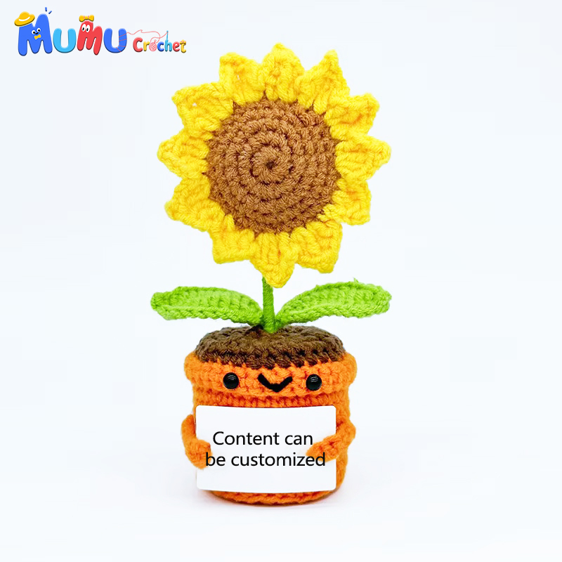 Sunflower Orange Pot Hug Card
