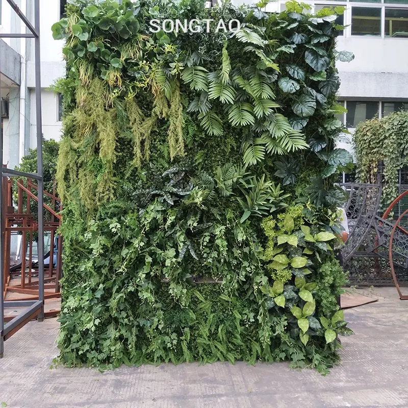 Pared de plantas artificiales de plástico, pared verde, personalizada, precio de fábrica