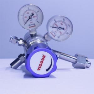 Dual Stage Chrome Plated Brass PCTFE Valve Seat SS 316L Filter <strong>Regulator</strong> With High Pressure For Oxygen CO2 Argon <strong>Nitrogen</strong> Gases