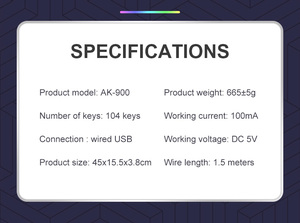 IMICE AK-900 LED <strong>Backlight</strong> Wired <strong>Keyboard</strong> Black <strong>Notebook</strong> Desktop Computer <strong>Keyboard</strong> - Product Image 5