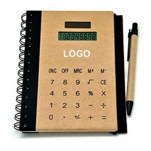 Persönliches Notizbuch mit Stift rechner Werbe geschenk mit Handelsmarke nlogo - Product Image 5