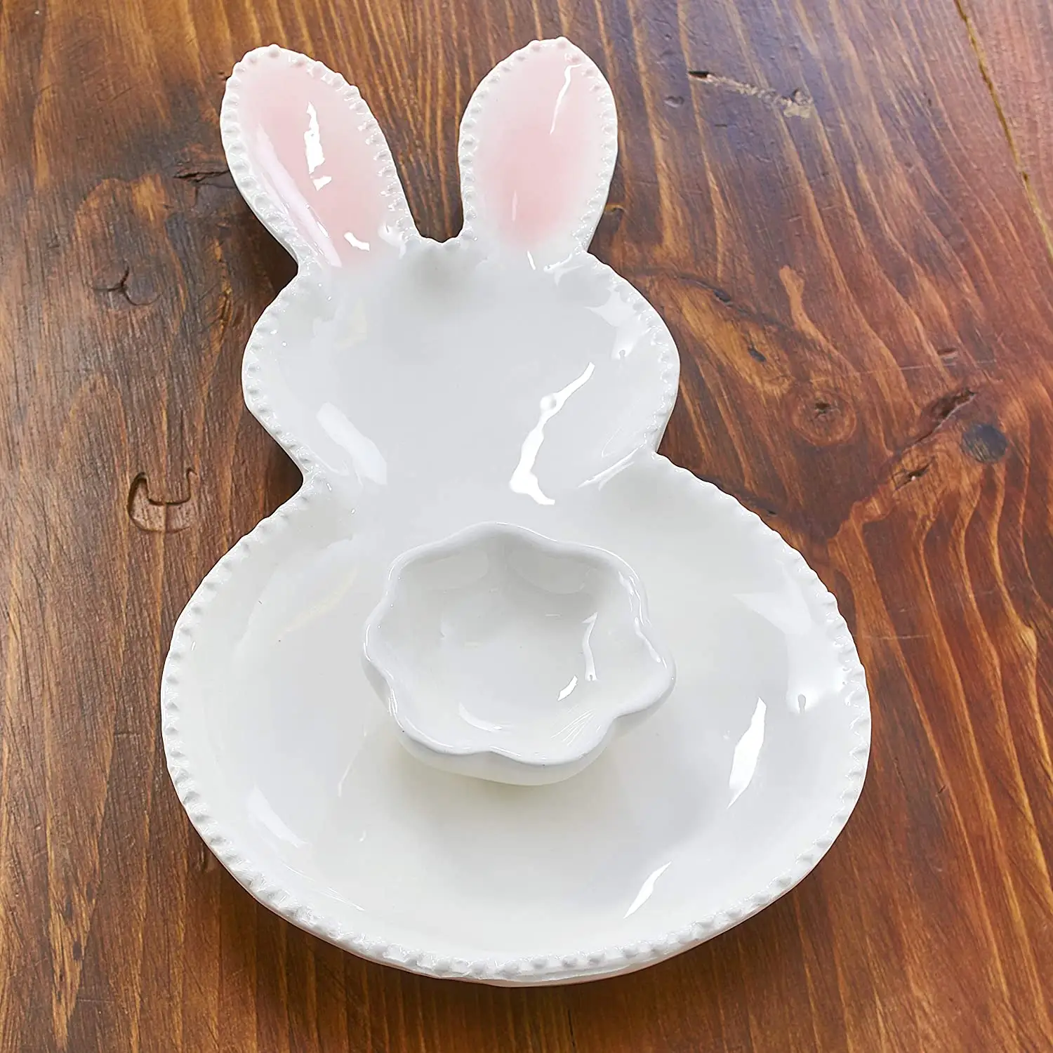 Torta di ceramica piatto piatto di Ceramica di Pasqua Bunny Piatto da Portata-Vacanze Da Tavolo Serveware