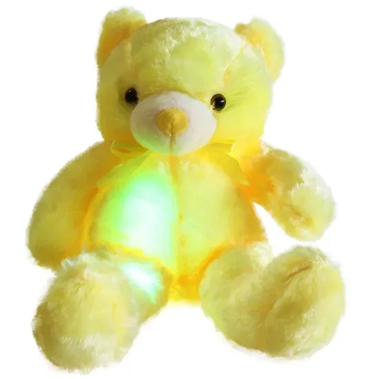 Özel LED doldurulmuş hayvan renkli parlayan peluş oyuncak ayı çocuk hediye