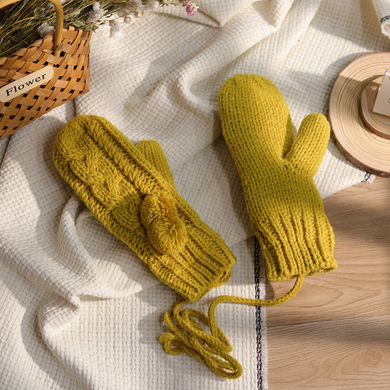 Taille unique-boîte-cadeau jaune c mohair