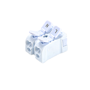 Bloque de terminales de conexión rápida de 2 polos con conexión de cable doble para cableado 2, 5 mm2 - Product Image 2