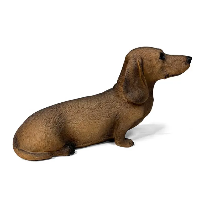Usine résine artisanat chien sculpture réaliste saucisse chien bouledogue français