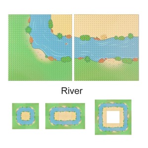 Custom Printed 32x32 Baseplate DIY Kids Construction Toy-River Ocean Island <strong>Pattern</strong> <strong>Building</strong> <strong>Blocks</strong> for Ages 5 to 7 Years