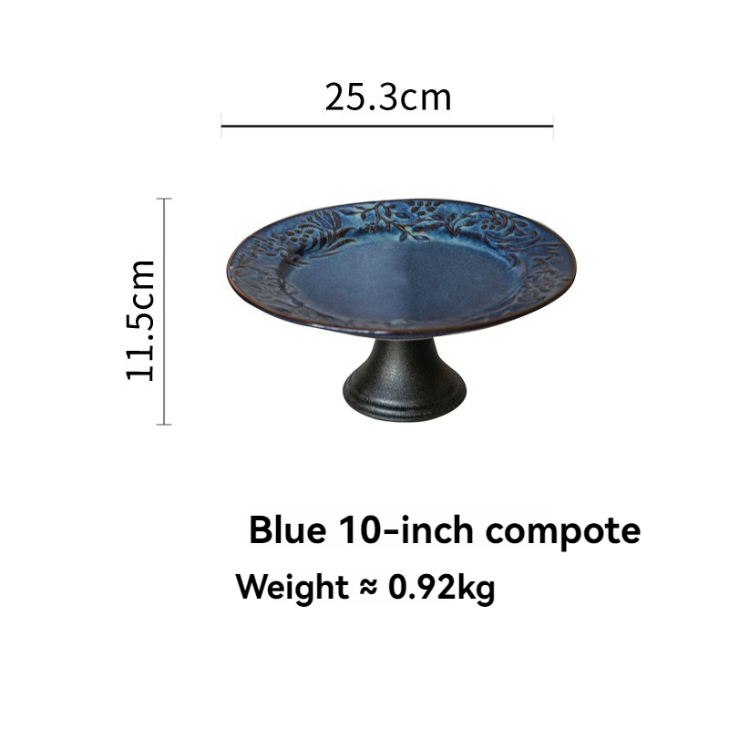 Assiette haute de 10 pouces - Bleu