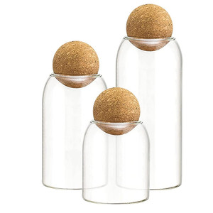 Clear Mini Empty Glass <strong>Spice</strong> <strong>Jar</strong> 5ml 8ml 10ml 12ml 15ml 20ml 25ml 30ml 35ml Glass Bottles With Cork Lid - Product Image 3
