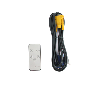 VCOM VGA <strong>KVM</strong> <strong>Switch</strong> 4 Port 1080P with Button Ir Remote Control for Mouse Keyboard HUB Data Monitor Sharing