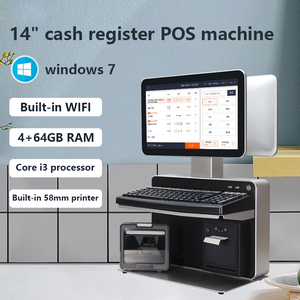 Efficient Supermarket POS Machine 14inch Win 10 POS <strong>Systems</strong> Cash Register Terminal Built-in Printer Scanner Fast Checkout - Product Image 2