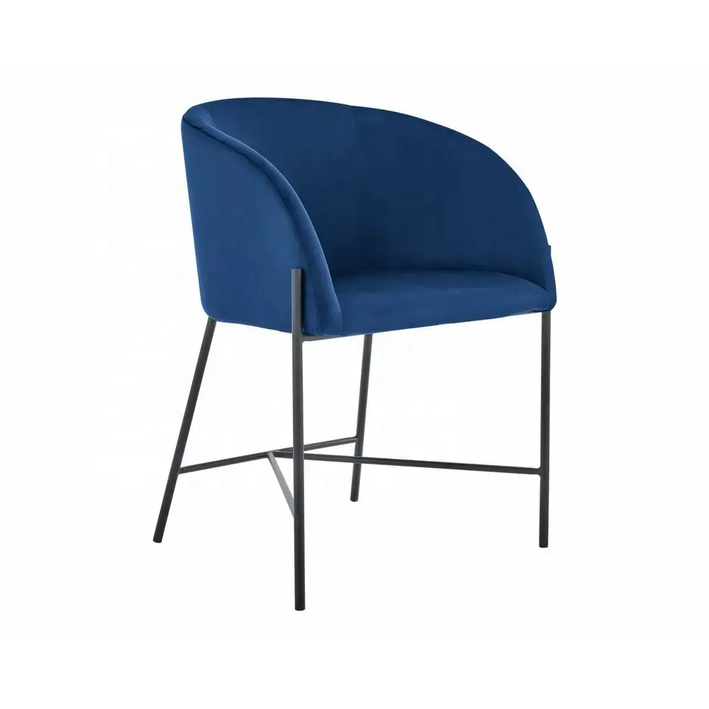 Fauteuil d'extérieur en cuir, bleu foncé