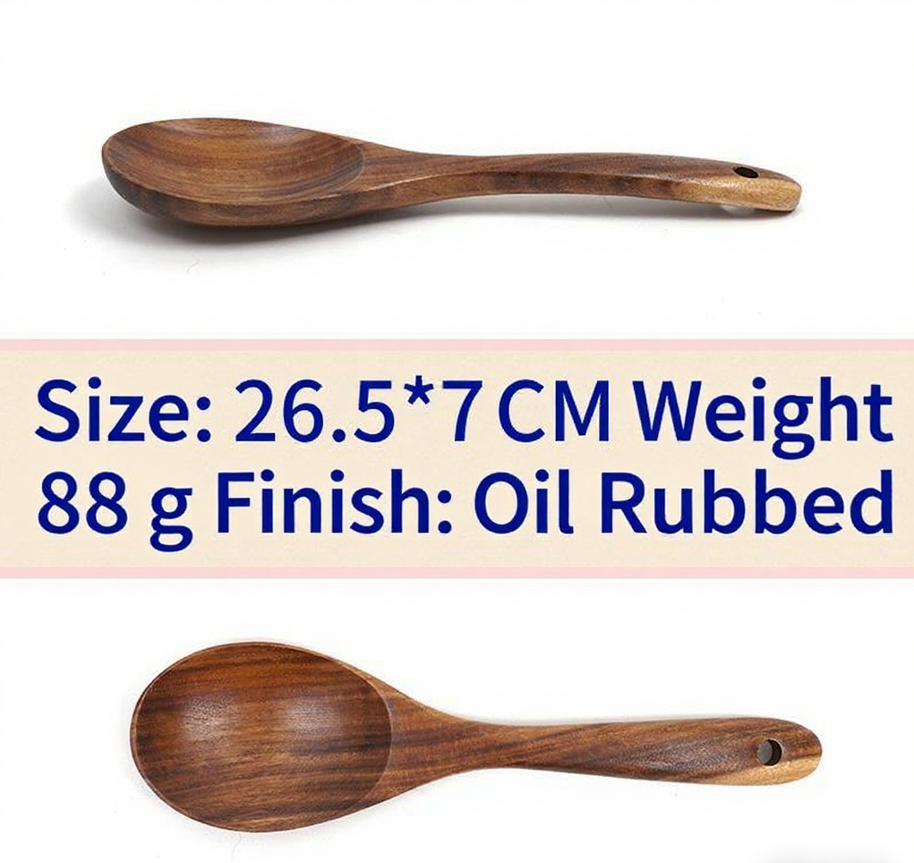 Acacia wood salad spoon