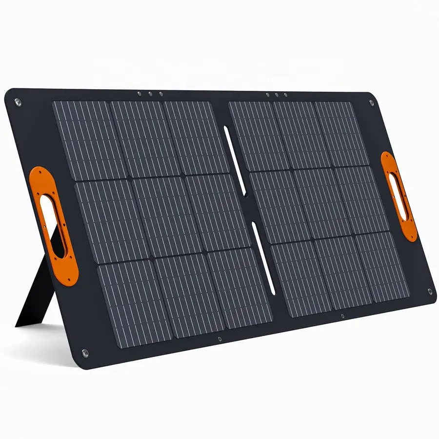 पोर्टेबल Foldable सौर पैनल 100W 200W उच्च दक्षता निविड़ अंधकार आउटडोर डेरा डाले हुए तह सौर पैनलों