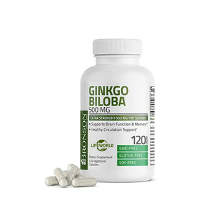 <strong>Brain</strong> <strong>Function</strong> <strong>Memory</strong> Support Ginkgo Biloba Capsules Extra Strength 500 mg for Men and Women - Product Image 5