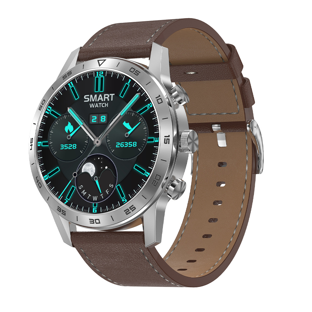 Coque argentée - Ceinture marron - Silicone noir