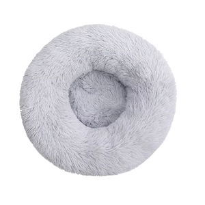 Yuvarlak Donut kedi ve köpek yastık yatak yıkanabilir küçük Pet yatak sakinleştirici Anti anksiyete yuvarlak kabarık Cosy kedi yatak - Product Image 2