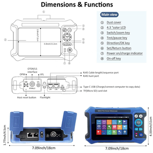 Precisione OTDR 1310/1550nm fibra Tester 4.3 'Touch Screen mappa degli eventi OLT integrato 16 funzioni RJ45 cavo WiFi IP 3G GSM SDK - Product Image 4