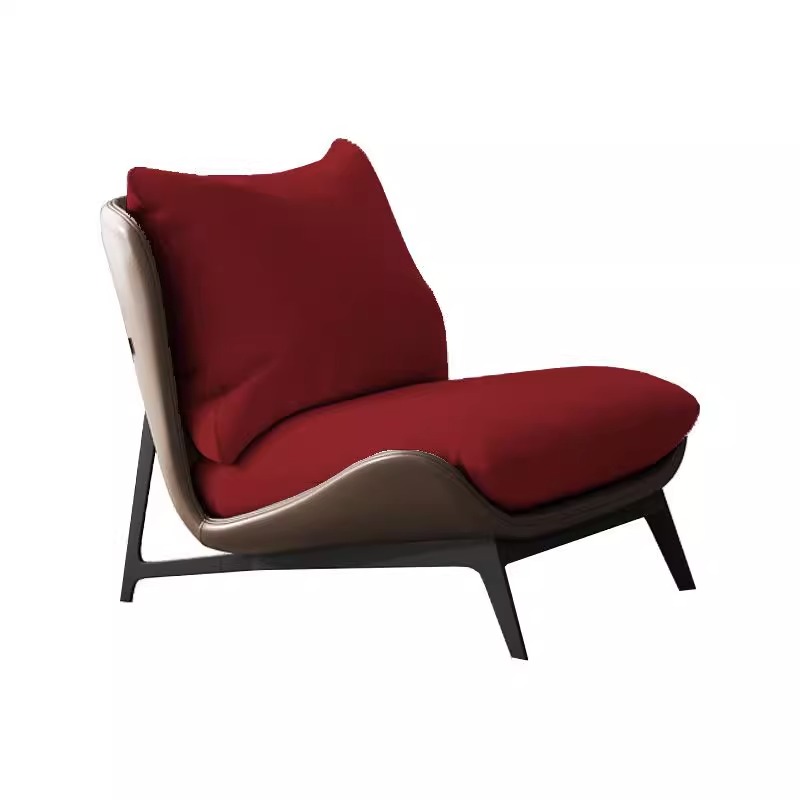 Coffee + Red Single Chair