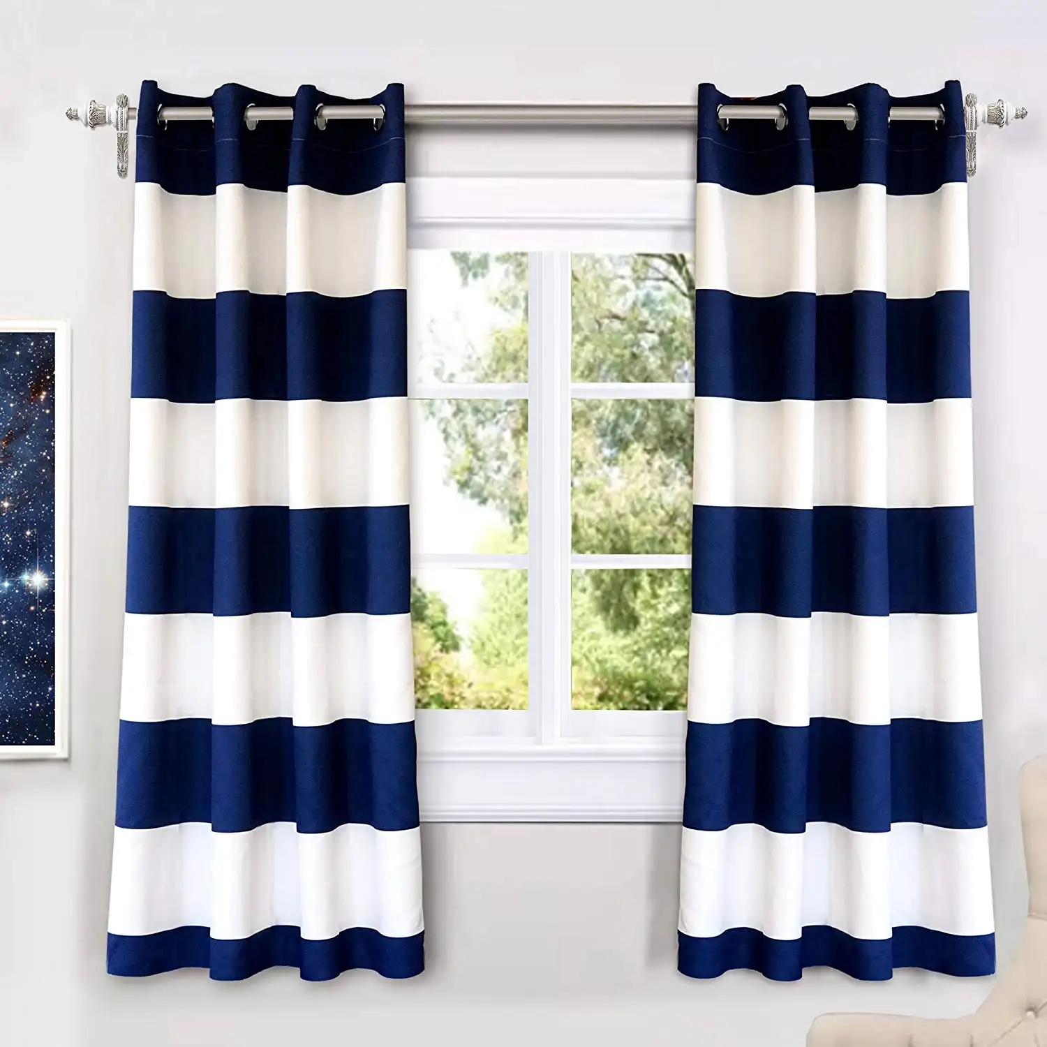 Cortinas modernas con diseño de hojas, cortina opaca para sala de estar, 2020