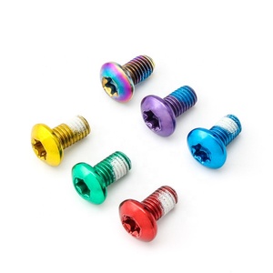 M5 * 9 Torx vidalar kiti dağ bisikleti için 12 adet disk vidalar çelik renk dağıtım vidaları - Product Image 1