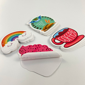Özel vinil kalıp kesim çıkartmalar baskı yapıştırıcı su geçirmez şirket PVC Logo tasarım karikatür etiket - Product Image 3
