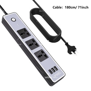 Enchufe de extensión universal AU con interruptor 3 toma de corriente USB con 3 / 4 salidas toma de corriente múltiple con protección contra sobretensiones