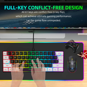 Colorful <strong>Multi</strong> Mixed Color PC Gaming Mechanical <strong>Keyboard</strong> and <strong>Mouse</strong> for Laptop <strong>Computer</strong> Gamer - Product Image 4
