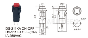 DS-211 on Off Plastic <strong>Push</strong> <strong>Button</strong> <strong>Switch</strong> Self-reset <strong>Push</strong> <strong>Button</strong> <strong>Switch</strong> 10mm Momentary <strong>Push</strong> <strong>Button</strong> <strong>Switch</strong> - Product Image 6