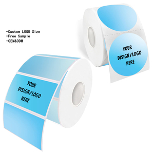 Pegatinas térmicas directas de Color circular de 25mm y 1 pulgada al por mayor, etiquetas de envío para códigos de barras, etiqueta de nombre, diseño de logotipo DIY, código QR - Product Image 1
