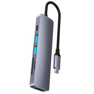 <strong>TYPE</strong> C Hub USB 3.0 Splitter USB 6 in 1 Hub Extender <strong>Network</strong> Port Audio for Desktop <strong>Computer</strong> Laptops Desk Docking Station - Product Image 4