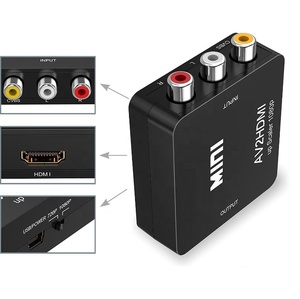 Convertidor de entrada RCA a HDMI, convertidor de 3 pines AV a HDTV, Mini RCA AV CVBs A Adaptador HDMI - Product Image 4