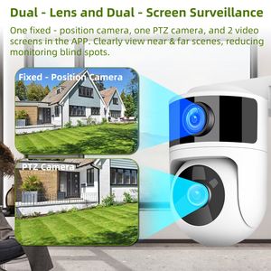 LETONDA Full-Color visione notturna doppia lente WiFi telecamera CCTV Auto tracciamento automatico sensore di Imaging smos Memory Card di archiviazione dati - Product Image 3