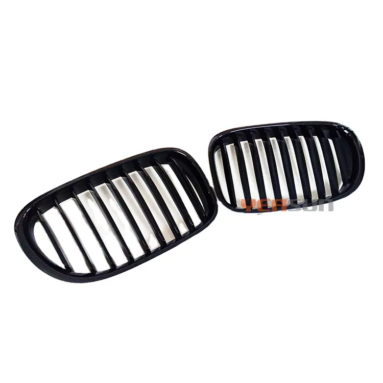 ABS Preto Brilhante Dupla Viagem 7 F01 Frente Grille para BMW Série 2008 2009 2010 2011 2012 2013 2014