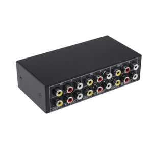 Conmutador de caja para HDTV LCD DVD, conmutador de Audio y vídeo, 4 puertos, 2 salidas, 3 RCA, 4 en 1, 4x1, 2 salidas, 4x2