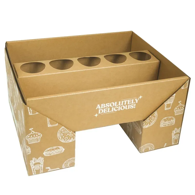 Atacado Papel Cor Flip Box Festa Chocolate Favorito Caixa De Pastagem Catering Embalagem Platter Box Com Partiti