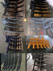 可定制迷你挖掘机倾斜耙小型建筑根和干草耙，用于土地清理条件新 - Product Image 3