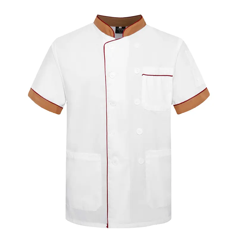 Cappotto bianco dello Chef di progettazione dell'uniforme della cucina dello chef del personale del ristorante degli alimenti a rapida preparazione dell'hotel italiano