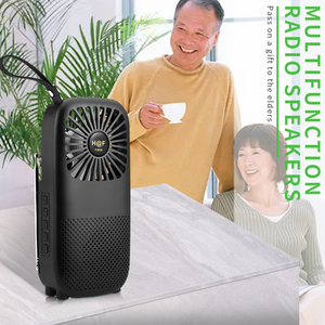 Nhỏ cầm tay thời trang FM Đài phát thanh loa không dây tất cả-trong-một đơn vị màu đen với USB/TF card & Fan tính năng - Product Image 6