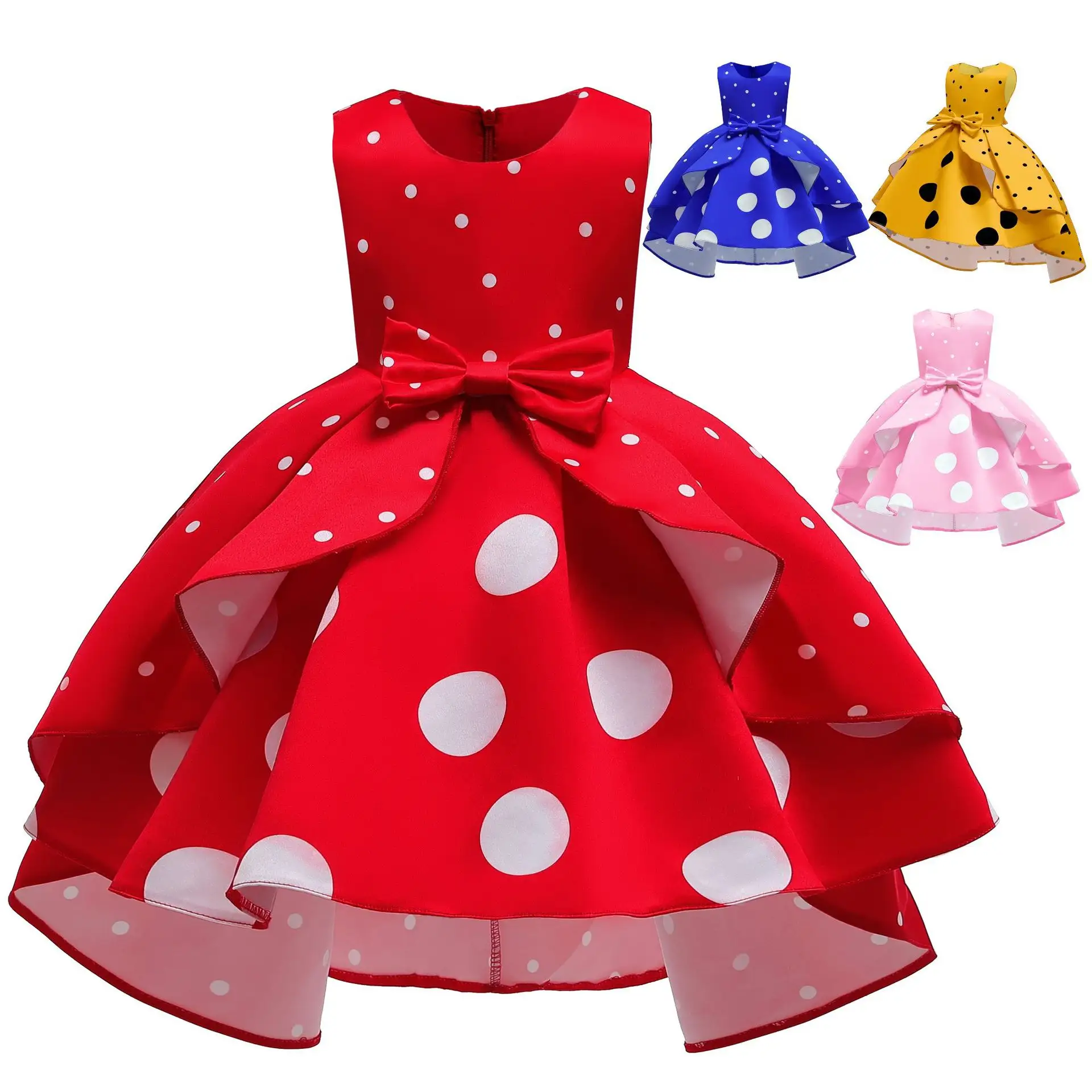 Hot Sell Boutique Kids Christmas Ball Gown Party Elegant Girls Birthday Dresses