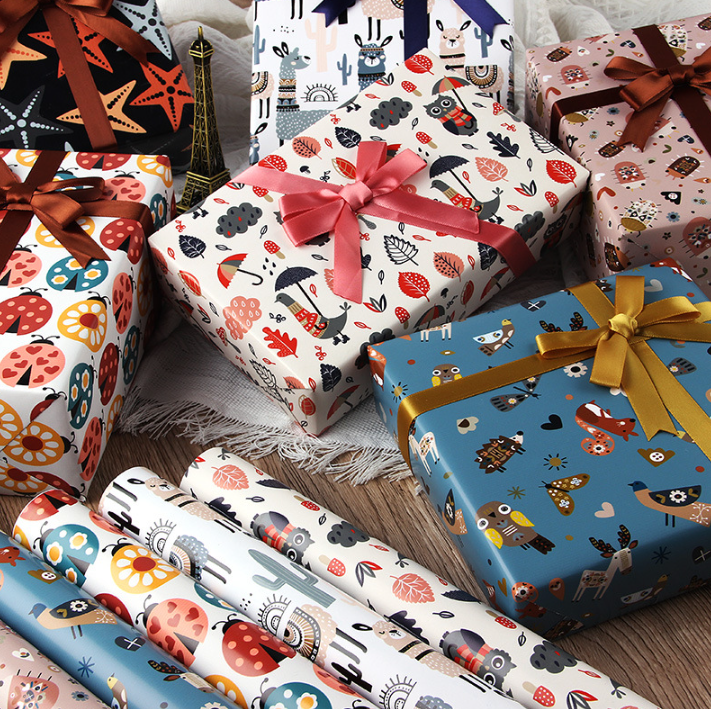 定制礼品纸包装带标志生日礼品包装纸儿童包装纸 - Product Image 5