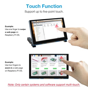 5-Zoll-RPI-Touchscreen-Monitor 800x480 IPS-Display 5 "Kapazitiver Touchscreen MIPI DSI Treiber freie Schnitts telle für Raspberry Pi 5