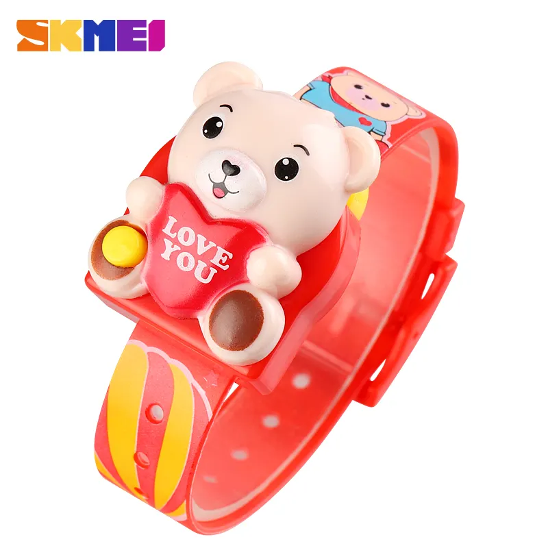 Skmei 1748 relógio de pulso digital infantil, relógio criativo impermeável de desenhos animados pequeno, relógio infantil de diversão para crianças, brinquedos, hora