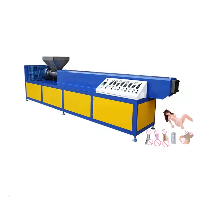 Mass Production Single Screw Plastic Extruder Artificial Vagina Low Price Lady and Male Sex Rubber Butt Masturbator