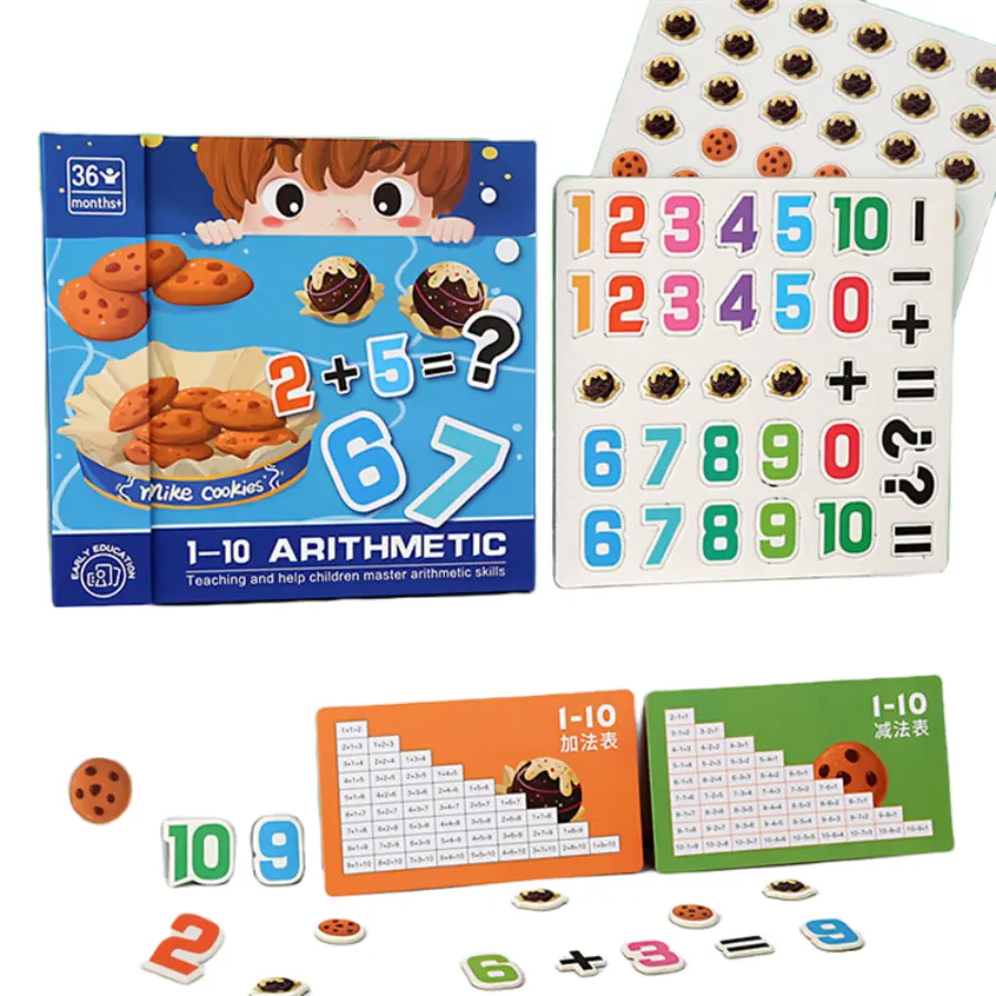 Crianças Educação Brinquedos Ferramentas De Ensino De Matemática Número Magnético Decomposição Aritmética Magnetic Puzzle Book