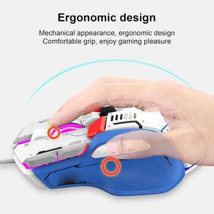 Mouse da Gaming cablato, Mouse ottico 6 DPI regolabile con 10 pulsanti programmabili, Mouse per Computer USB ergonomico con RGB colorato - Product Image 5