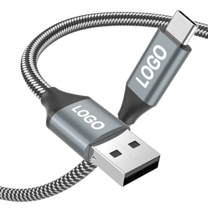 1 เมตร 1.5 เมตร USB-A ถึง Type-C สายชาร์จไฟเอาต์พุตสูงสุด 5V0.9A/12V1.5A 5Gbps ถักเปียสาย usb c - Product Image 1