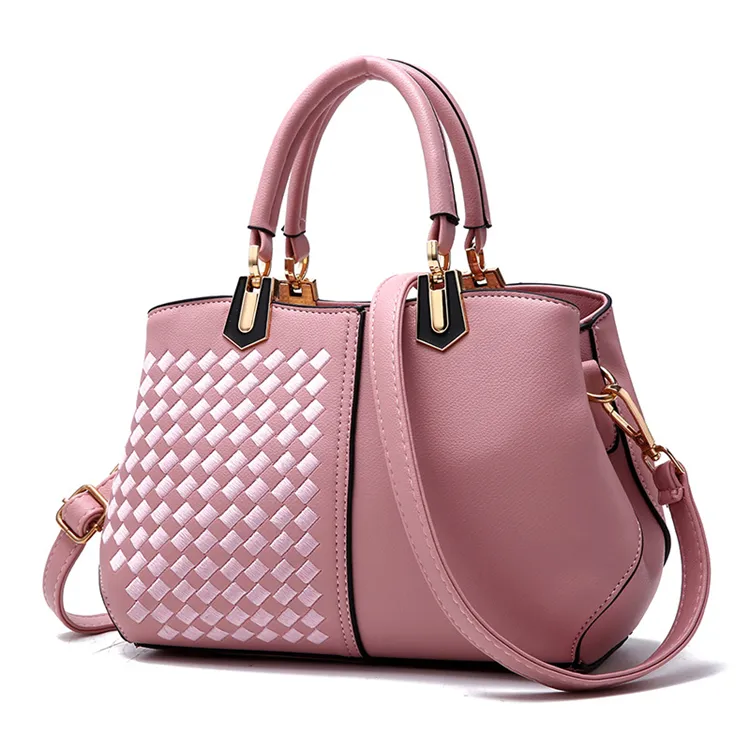 good quality pink trending luxury 2024 latest design tote big hand bags ladies leather